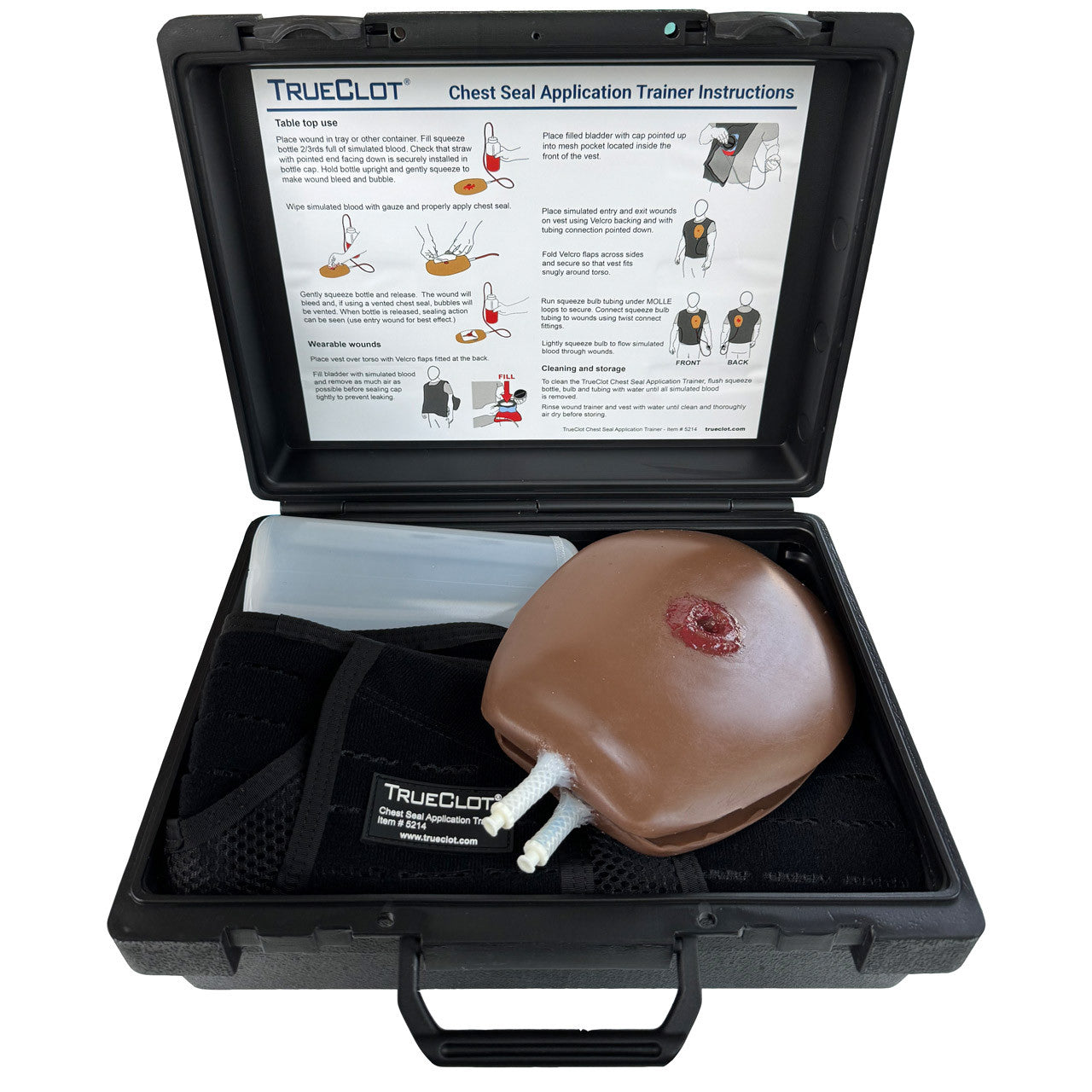 TrueClot Chest Seal Application Trainer Kit, Dark Skin Tone