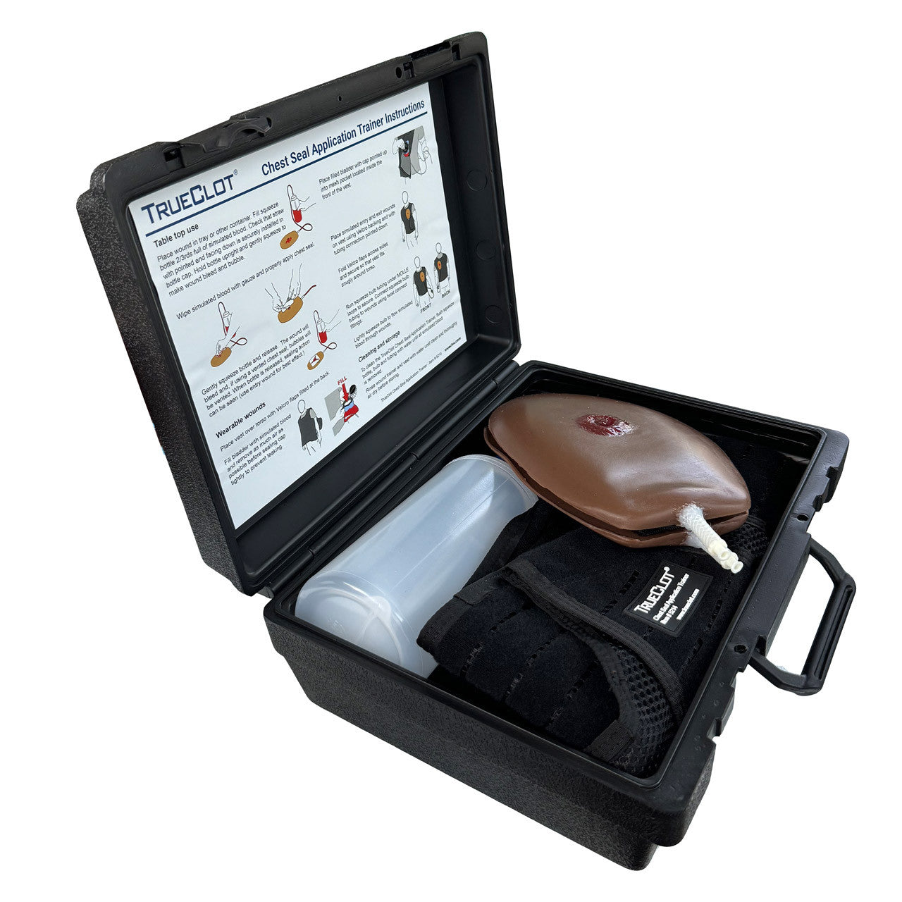 TrueClot Chest Seal Application Trainer Kit, Dark Skin Tone