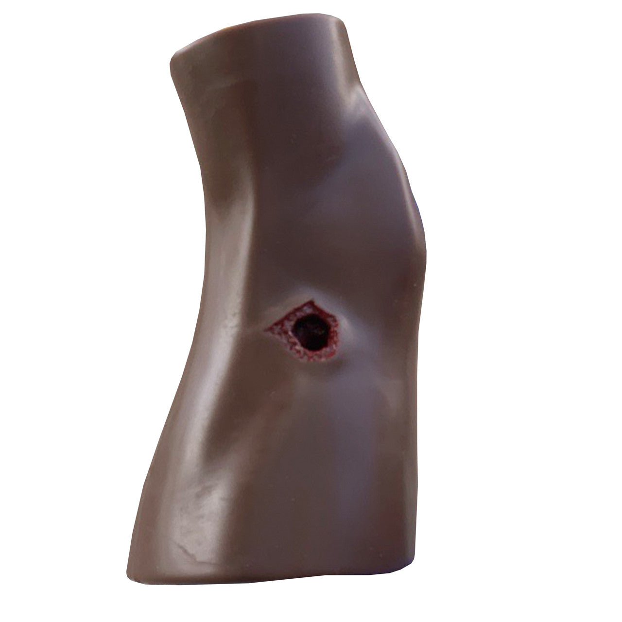 Dark Tone PCT3 Leg Trainer by TrueClot with gauze stuffed in gun shot wound
