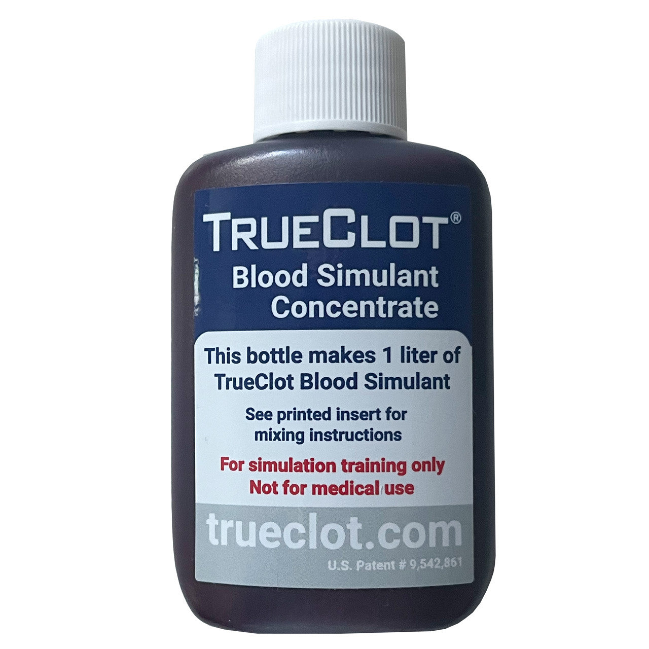 TrueClot® Blood Simulant Concentrate bottle