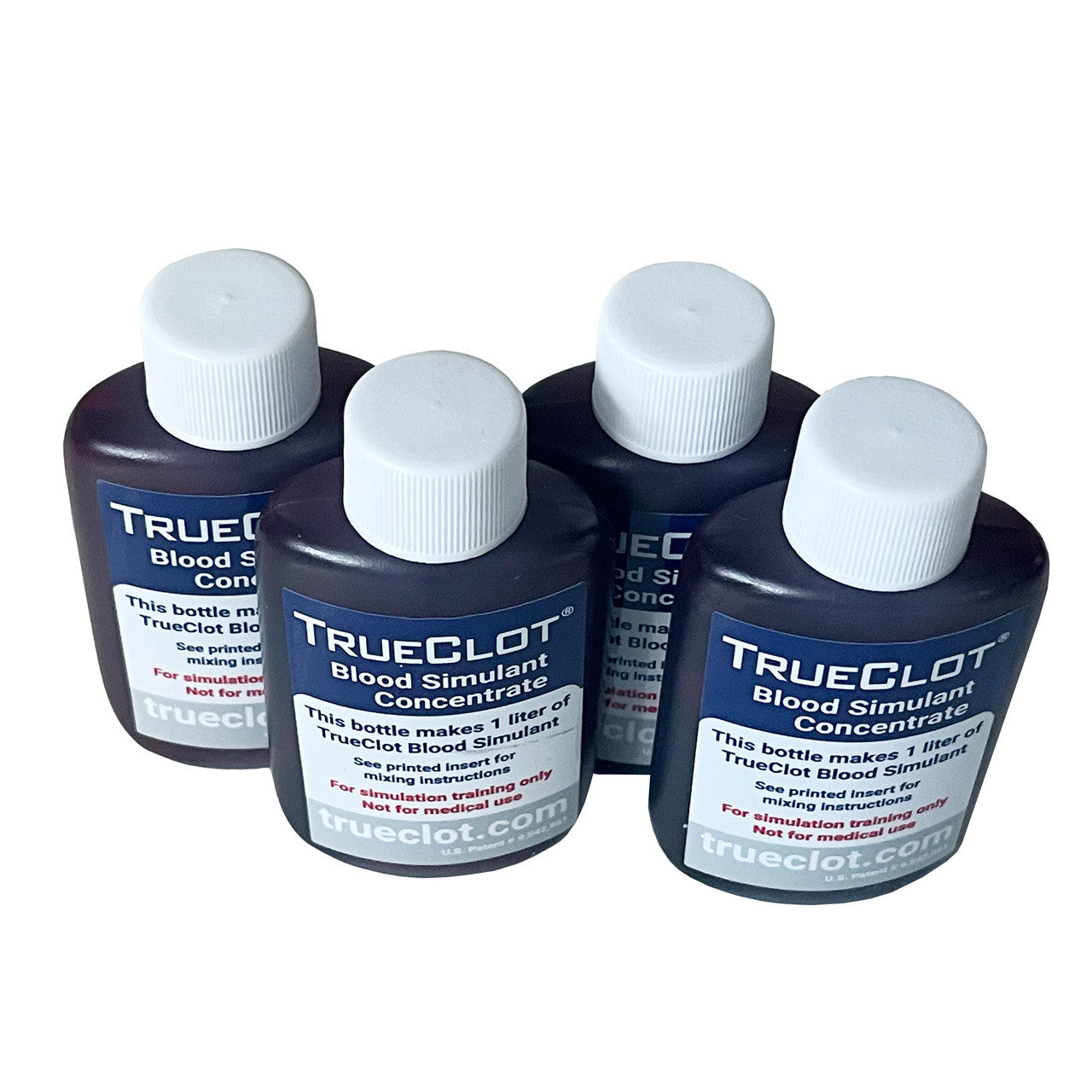 TrueClot® Blood Simulant Concentrate bottles