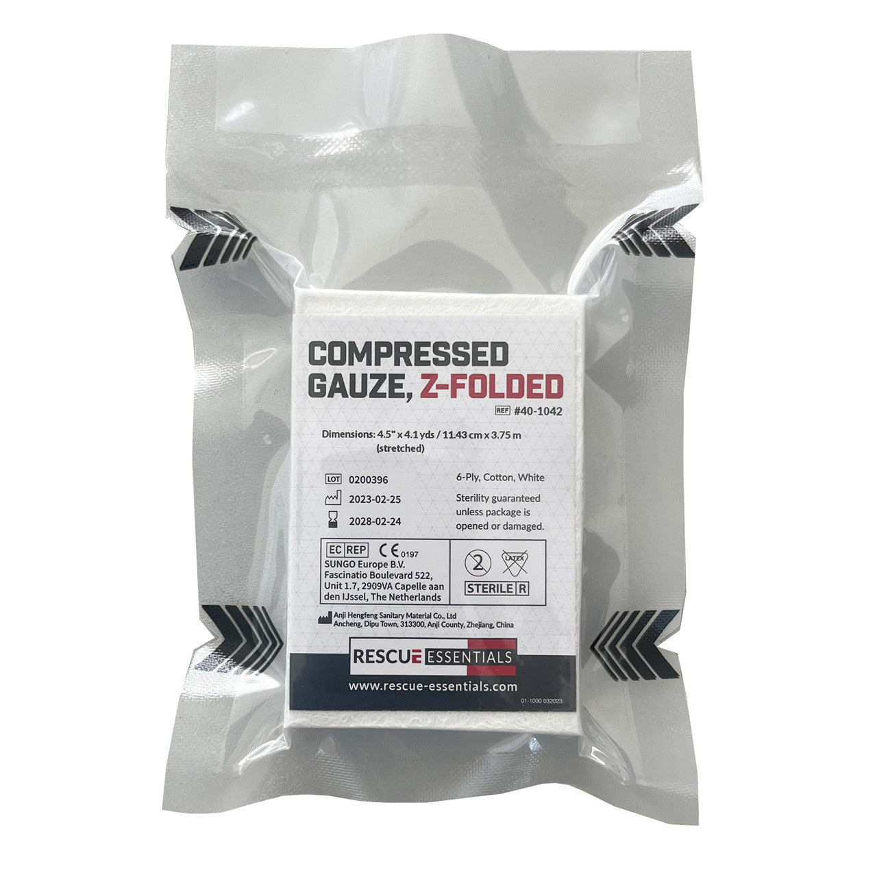 Rescue Essentials® Compressed Gauze, Z-folded- Package front