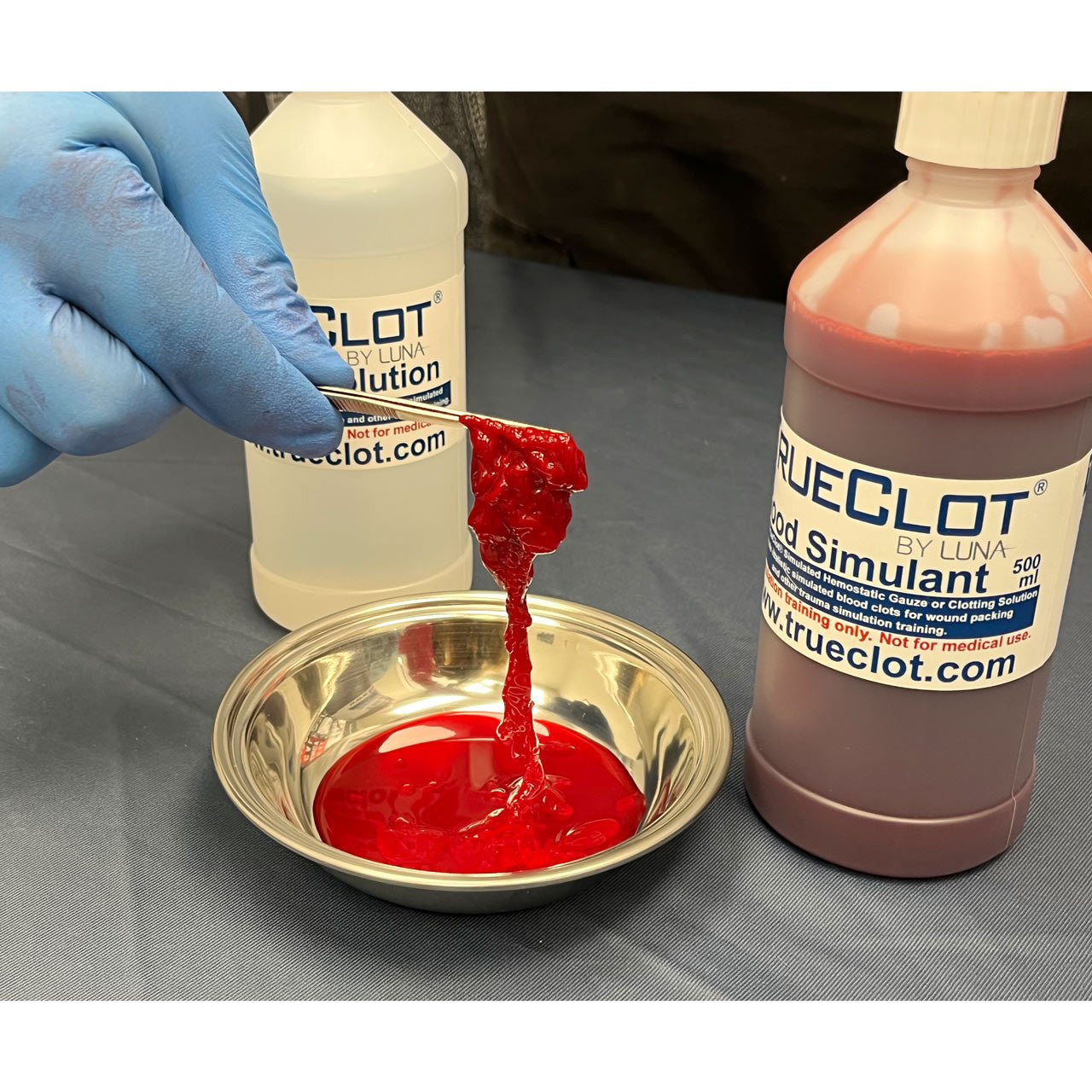 Blood Simulant, Pre-Mixed by TrueClot in action