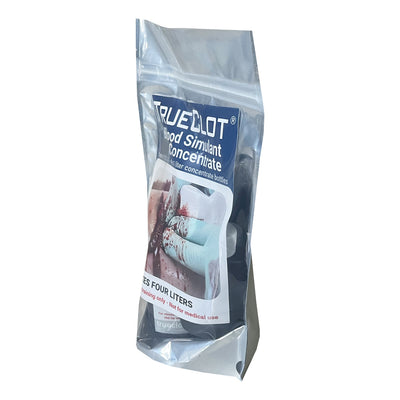 TrueClot® Blood Simulant Concentrate, in packaging (side)