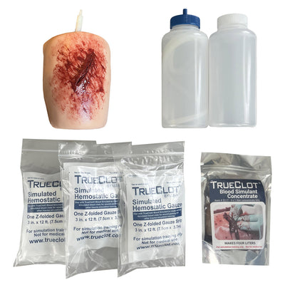TrueClot® Wound Packing Training Kit Contents- Light Skin Tone (30-0923)