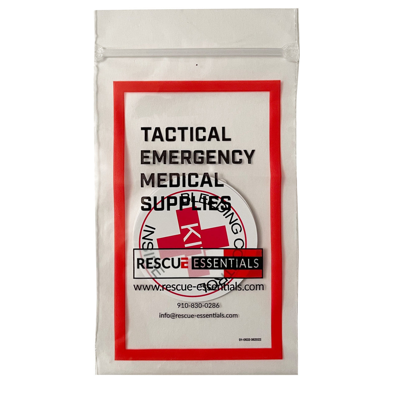 Bleeding Control Designation Stickers in packaging-front