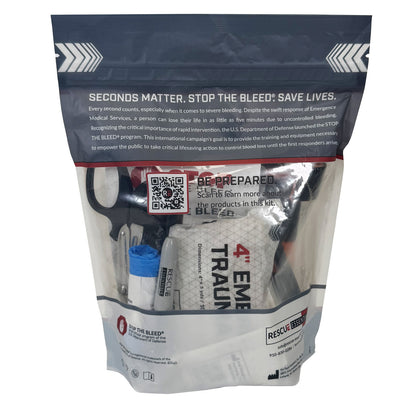 Stop the bleed kit - bleeding control kit - back of package