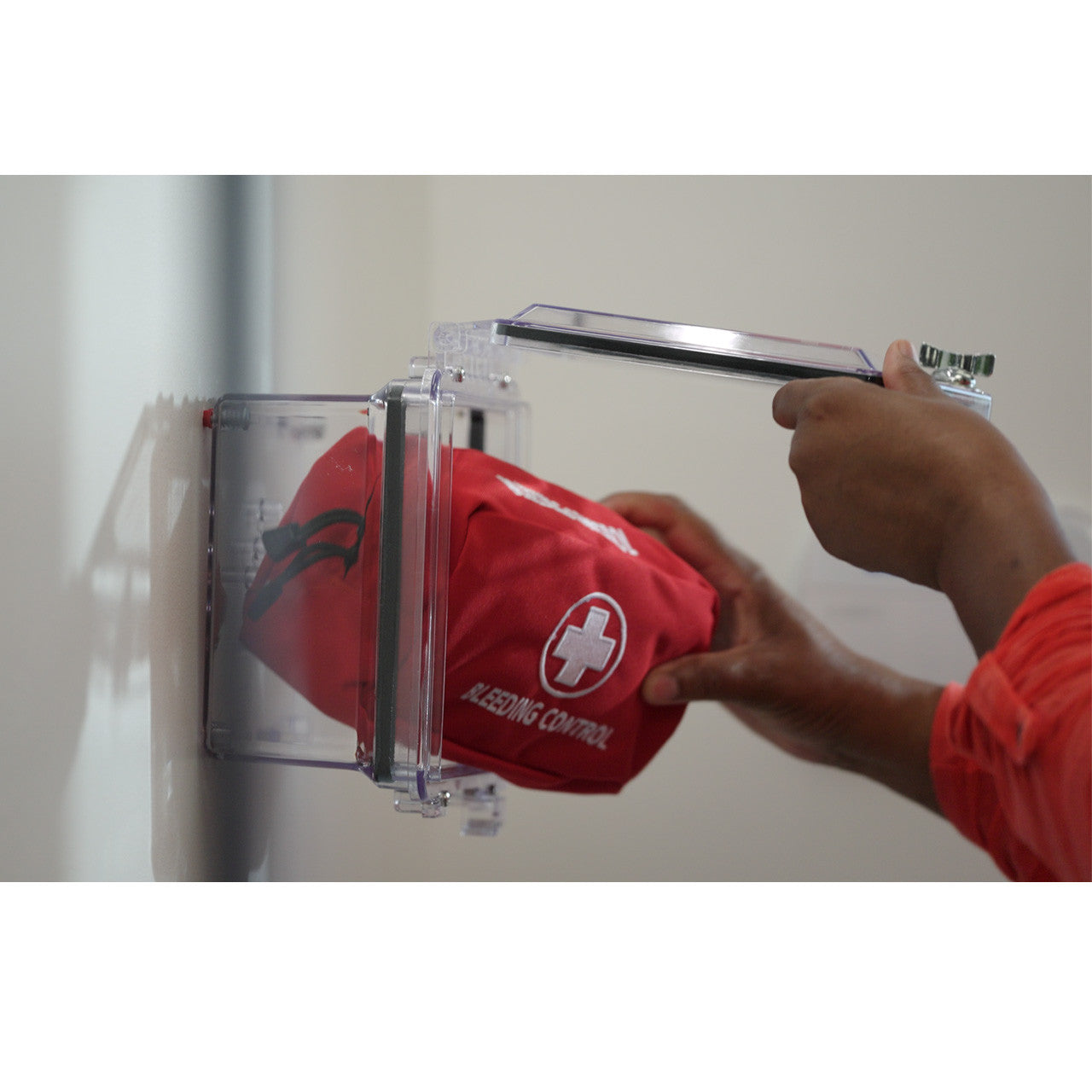 Polycarbonate Wall Mount Cabinet with Bleeding Control Kit, Small