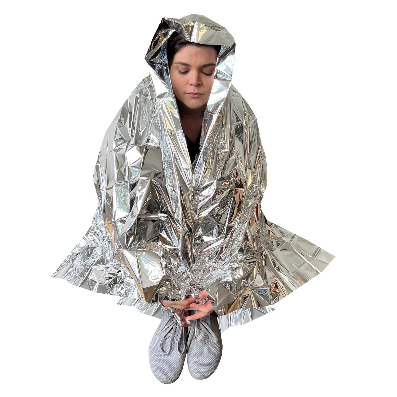 Emergency Blanket, in use