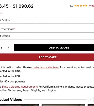 Add Items to Your Cart/Quote